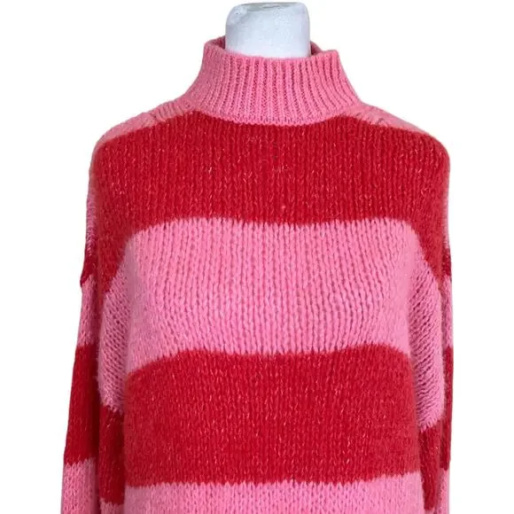 Mango Carioca Sweater Red Pink Small - Picture 4 of 16